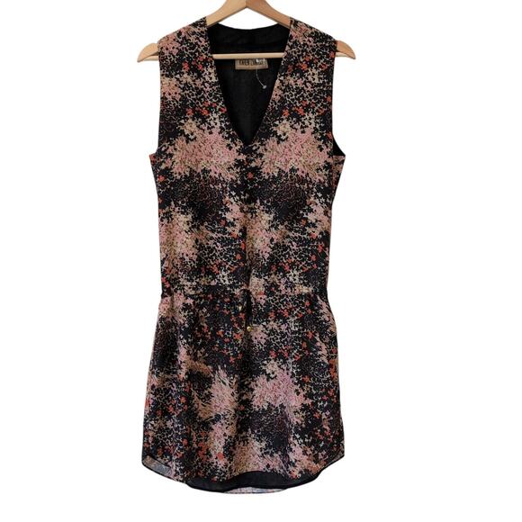 Karen Zambos Black Multicolor Abstract Colton Shirt Dress - Size Medium $150 - Picture 2 of 11